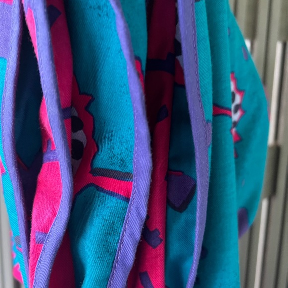 Jeanne Marc Dress Colorful 🌸❤️Pink Teal - Picture 10 of 14